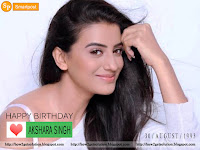 akshara singh ki smile image along happy birthday quote