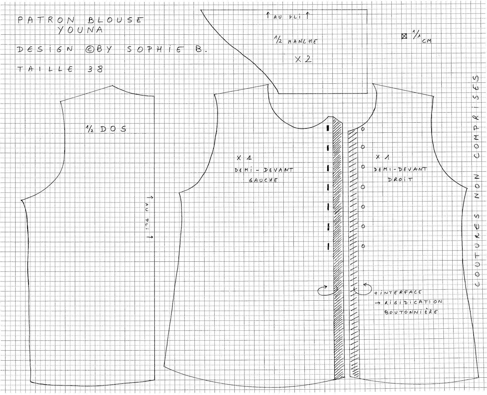 patron gratuit blouse