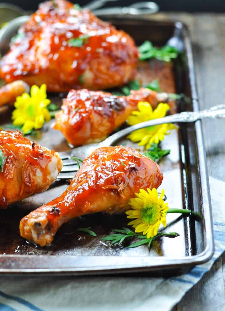 3Ingredient Apricot Glazed Chicken