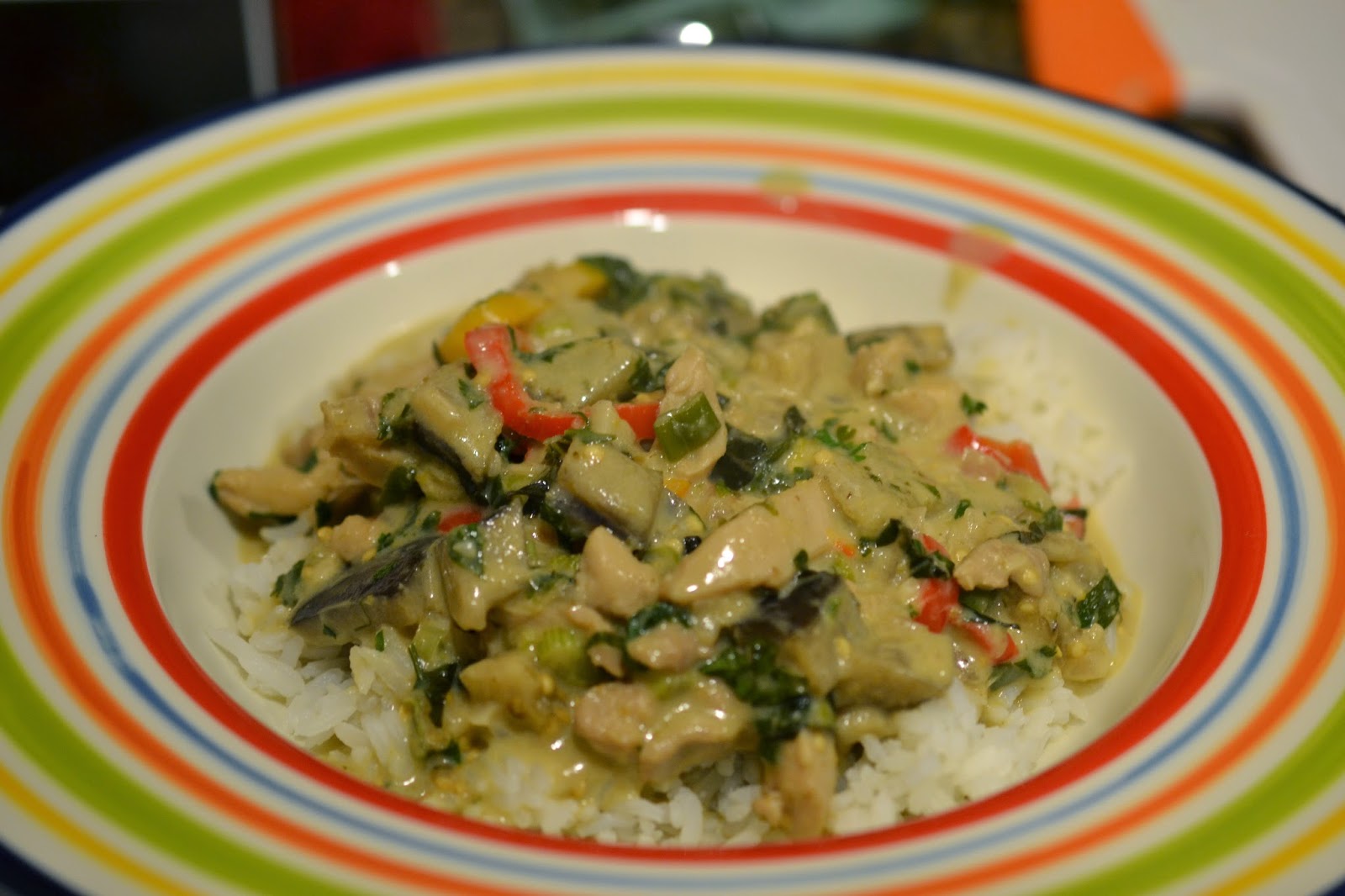 Thai Green Curry w/ Chicken & Eggplant