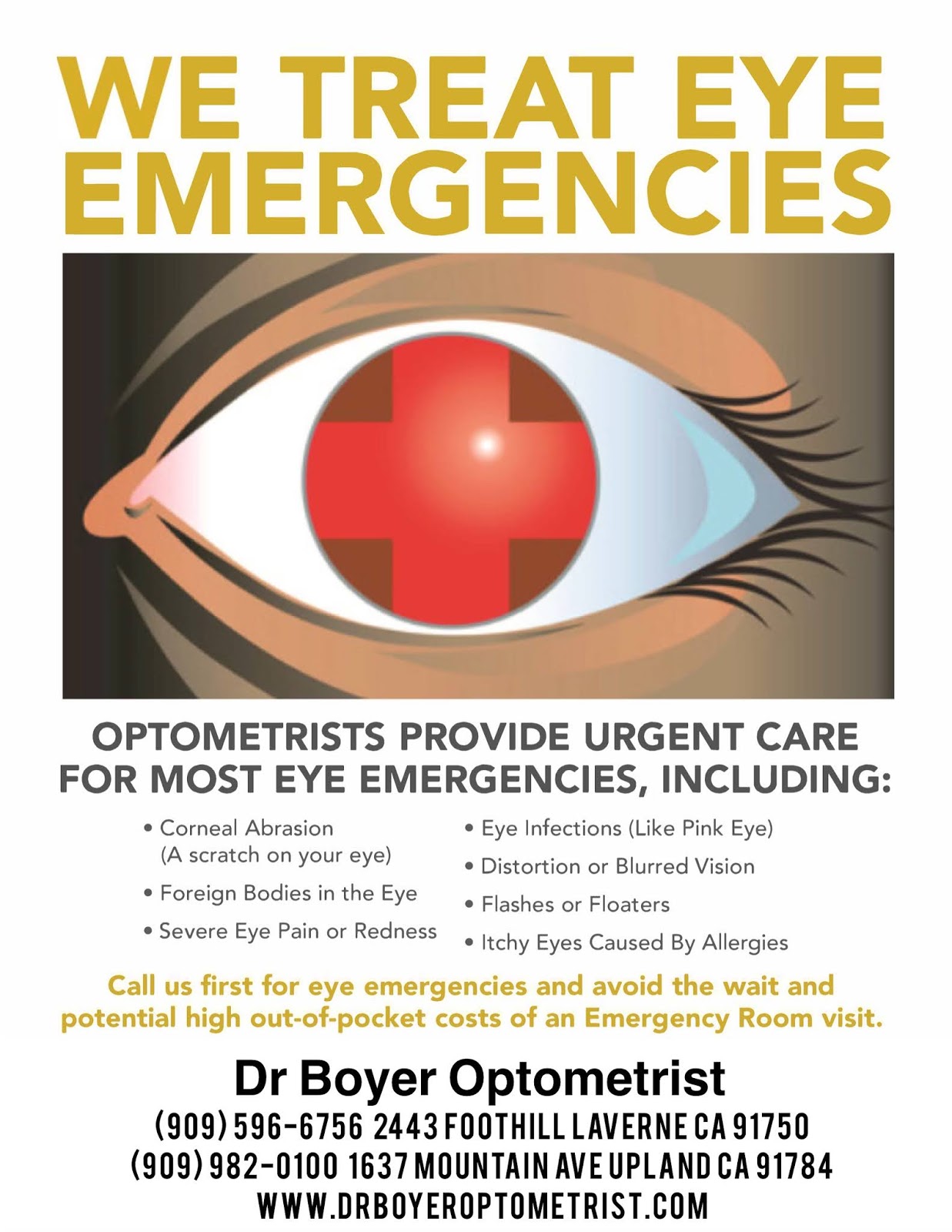 DR BOYER LaVerne/Upland Optometrist Emergencies