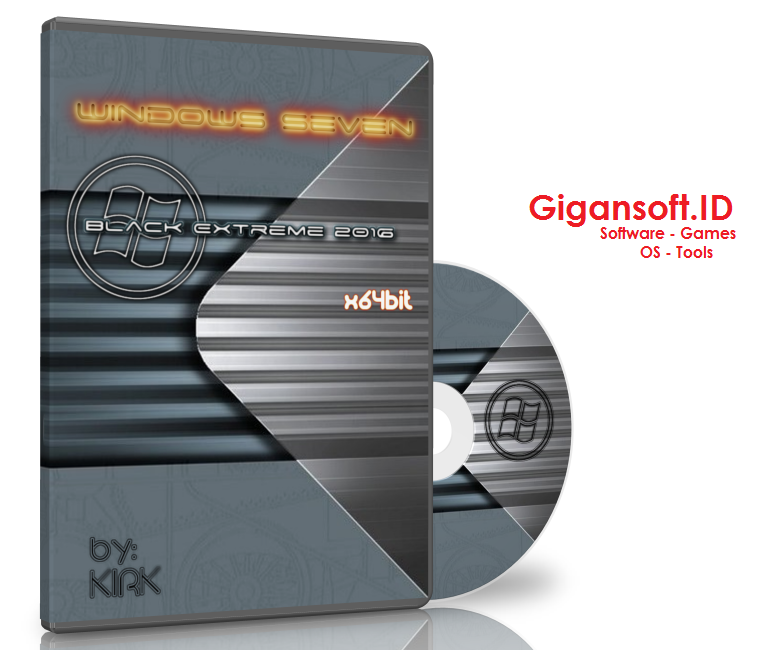 Windows 7 Black Extreme 64 Bit 2016 By Kirk | Gigansoft.ID