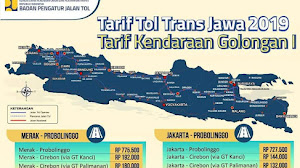 Tarif tol 2019 mulai dari merak sampai jawa timur