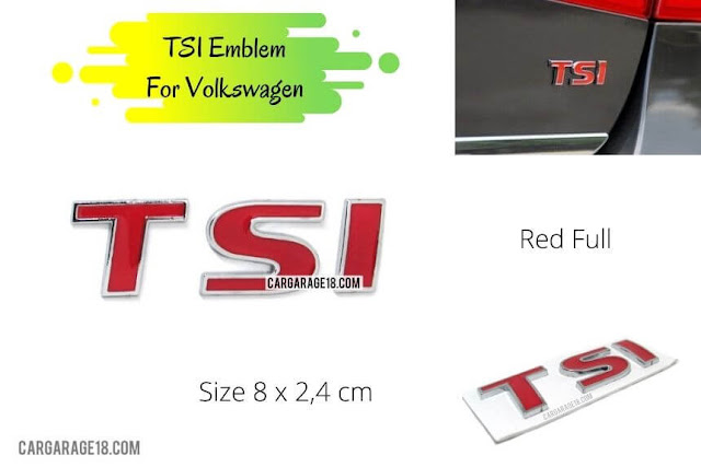 Full Red TSI Emblem For Volkswagen