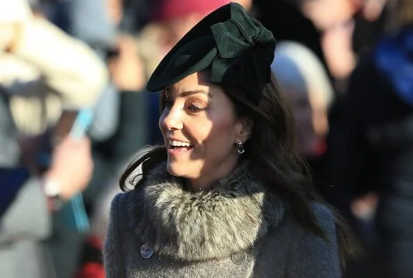 Kate Middleton, Princess Charlotte, Prince George, Princess Beatrice, Princess Eugenie, Countess of Wessex at Christmas Day