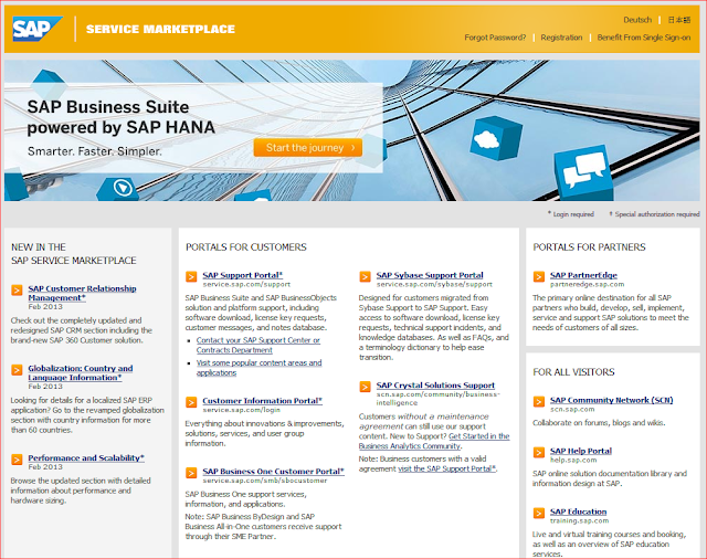 Pagina del Marktetplace de SAP