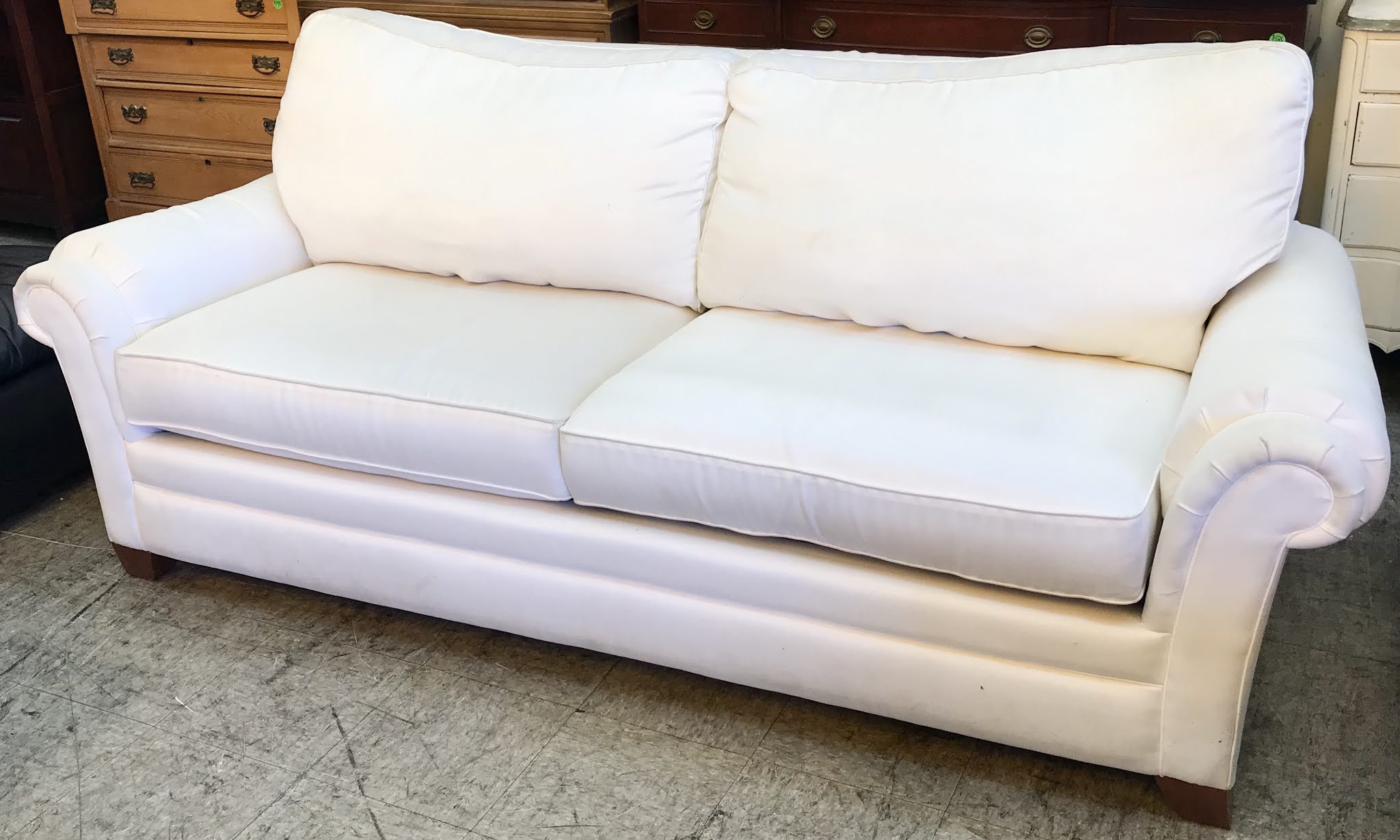 Uhuru Furniture & Collectibles White Sofa 195 SOLD