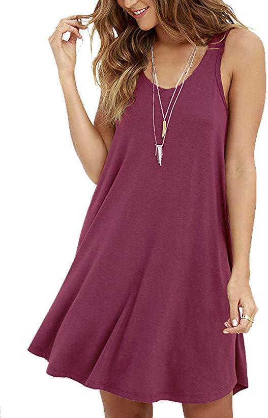 MOLERANI Women's Casual Swing Simple T-Shirt Loose Dress ~ Single Mom ...