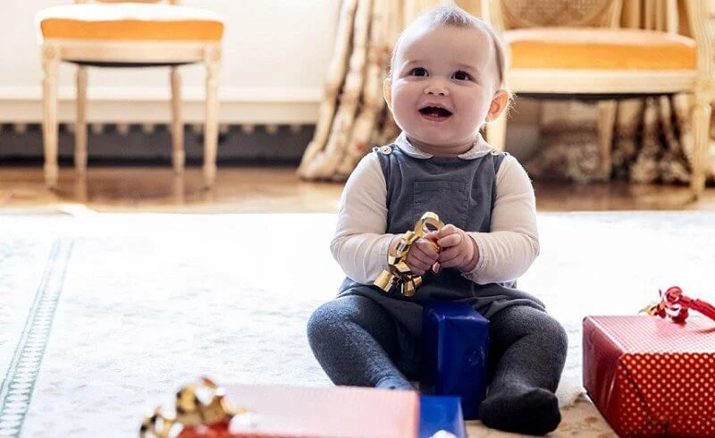 Hereditary Princess Stephanie and Hereditary Prince Guillaume celebrate the first birthday of their son Prince Charles