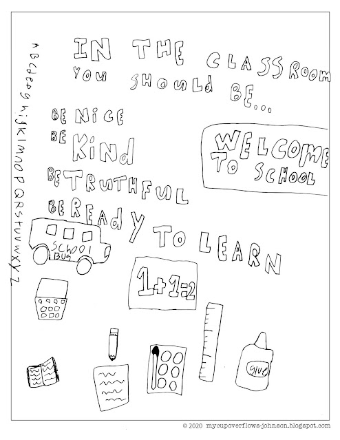 school rules coloring page