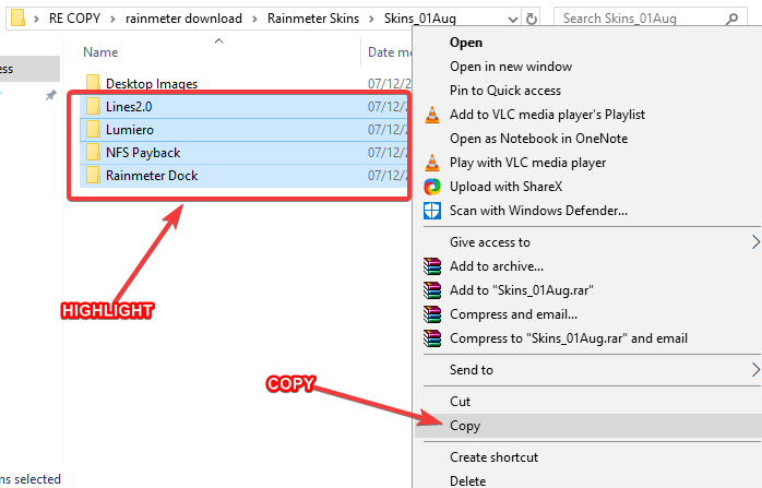 copy the remaining files copy the remaining files