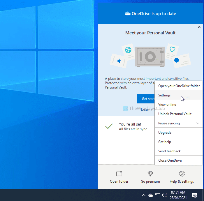 Cómo activar o desactivar las notificaciones de pausa de sincronización automática de OneDrive en Windows 10