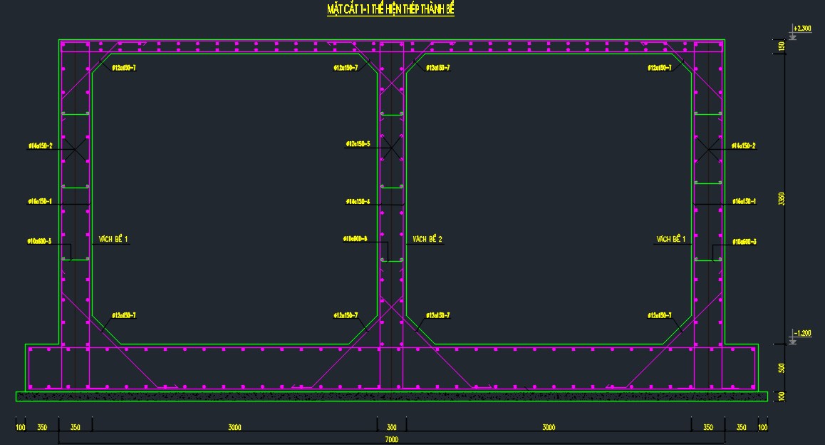 Bản Vẽ Kết Cấu Bể Xử Lý Nước Thải (File Cad) ~ Góc Xây Dựng