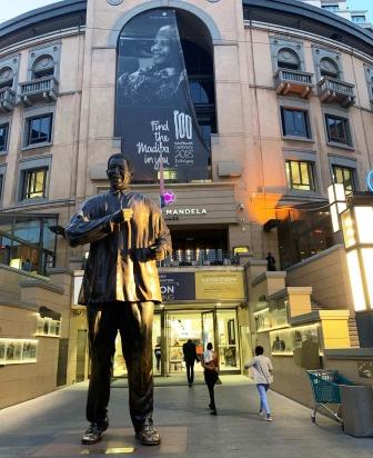 Nelson Mandela Square Nelson Mandela statue at Nelson Mandela Square