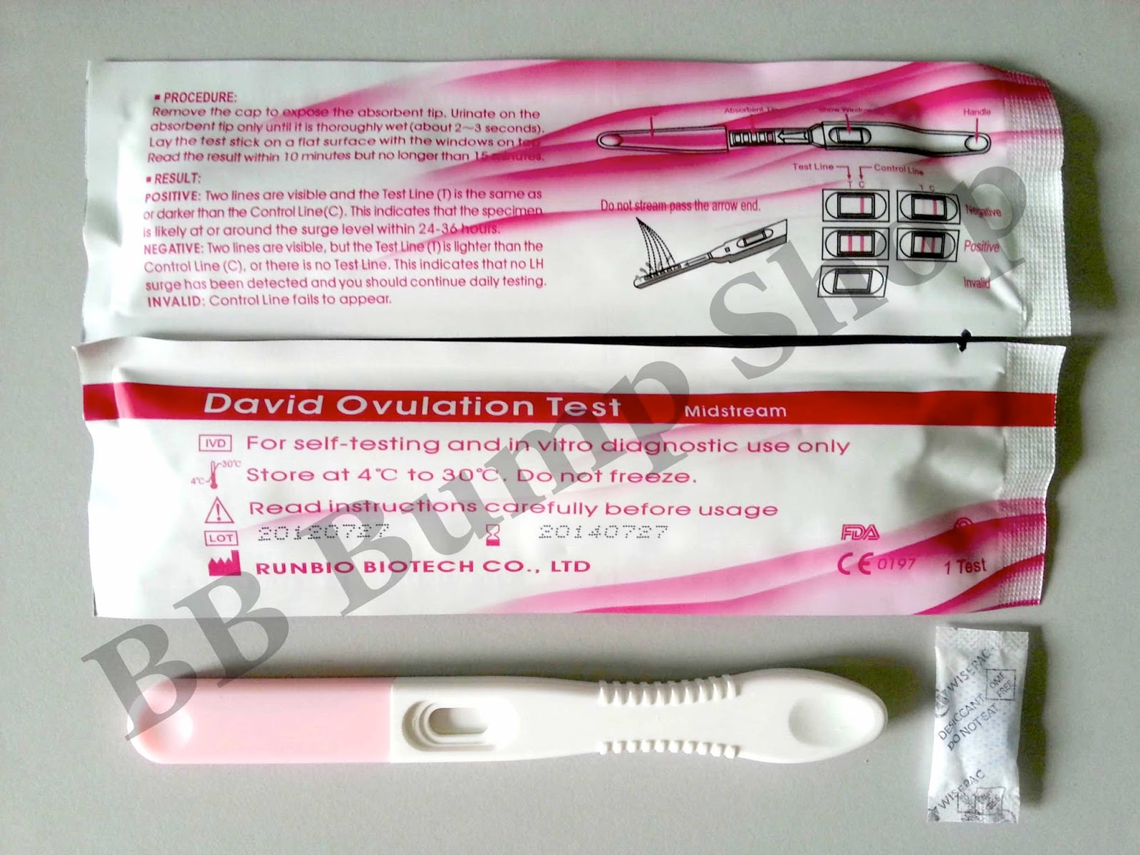 BB Bump Shop David Midstream Pregnancy and Ovulation Test Kits