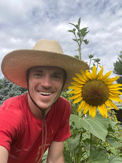 James with Sunflower