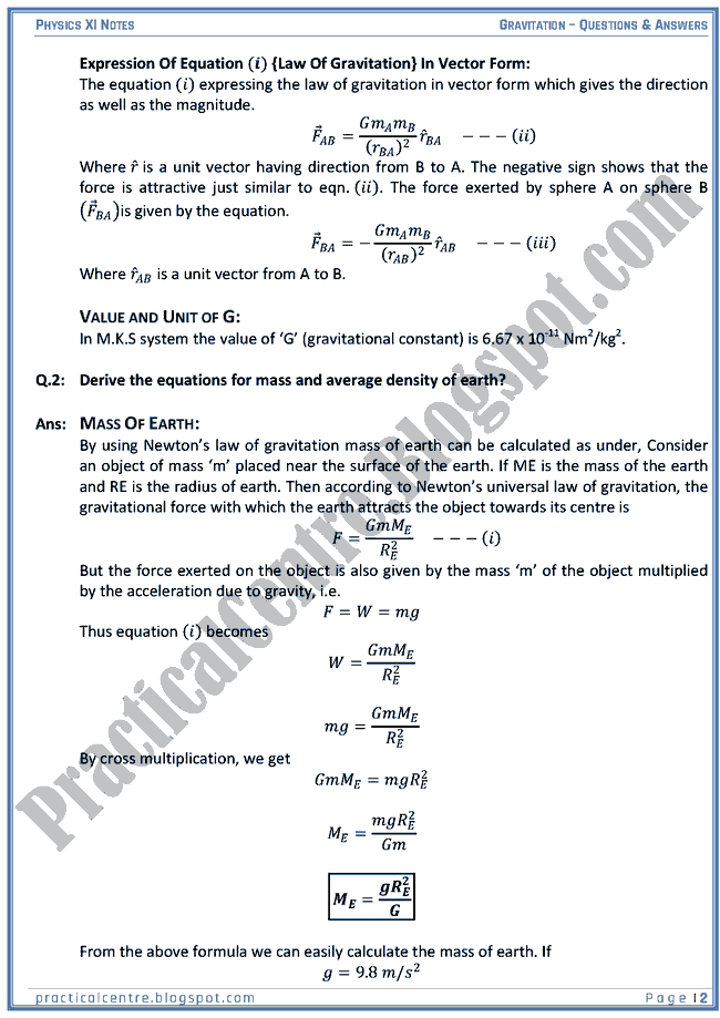 gravitation-questions-and-answers-physics-xi