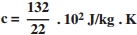 c 132 sobre 22 vezes 10 dois ao quadrado j kg vezes k c 132 sobre 22 vezes 10 dois ao quadrado j kg vezes k
