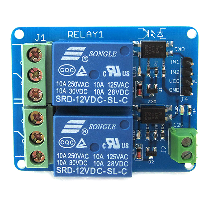 Lot De 4 Modules Relais 5V Pour Arduino Et Microcontrôleurs - Compatible AVR, ARM, Design Bleu Avec LED Indicateur