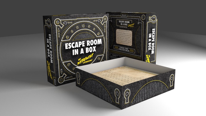  Mattel Games Escape Room in a Box The Werewolf Experiment, Room  Escape Group Game for Teens and Adults, with 19 2D and 3D Puzzles, Connects  to  Alexa, Makes a Great
