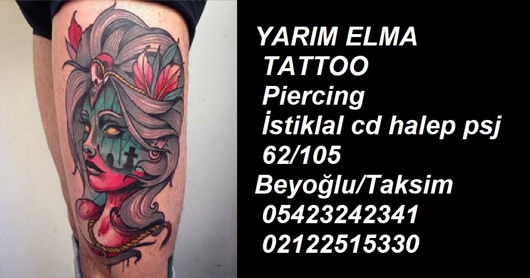 dovme tattoo yarim elma