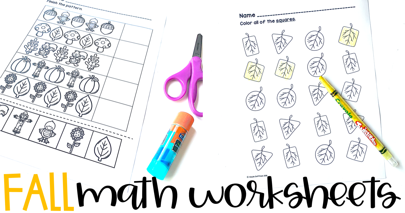 Differentiated Fall Math Worksheets For Elementary Special Education My Special Learners