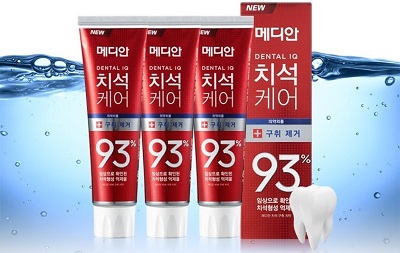 Kem đánh răng Hàn Quốc trắng răng MEDIAN DENTAL IQ 93% 120g sáng bóng (Hộp)