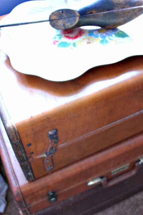 Olive Out Cleaning Vintage Suitcases