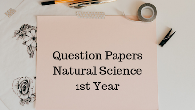 Question Papers Natural Science