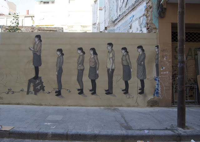 Part III of Hyuro's December Street Pieces On The Streets Of Valencia, Spain. 2