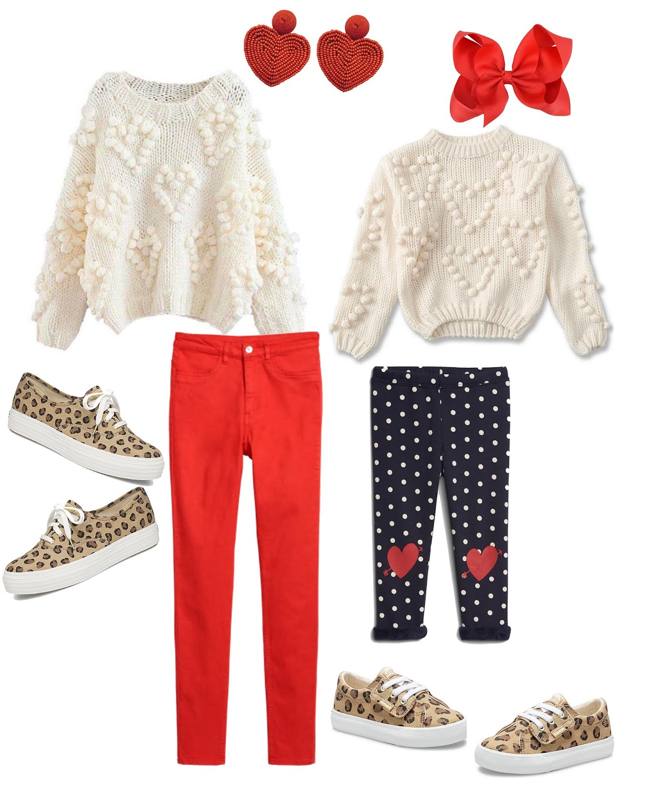 Five Head to Toe Outfits for Valentine's Day - Something Delightful Blog #ValentinesDay #Hearts #VDay #ValentinesOutfit #Womensfashion #KidsFashion