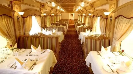 The Deccan Odyssey Train inside