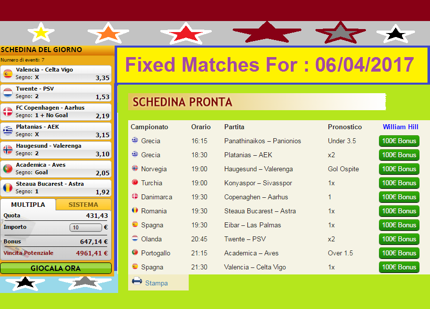 Fixed Match For Today 06 04 2017 fixed-match-for-today-06-04-2017