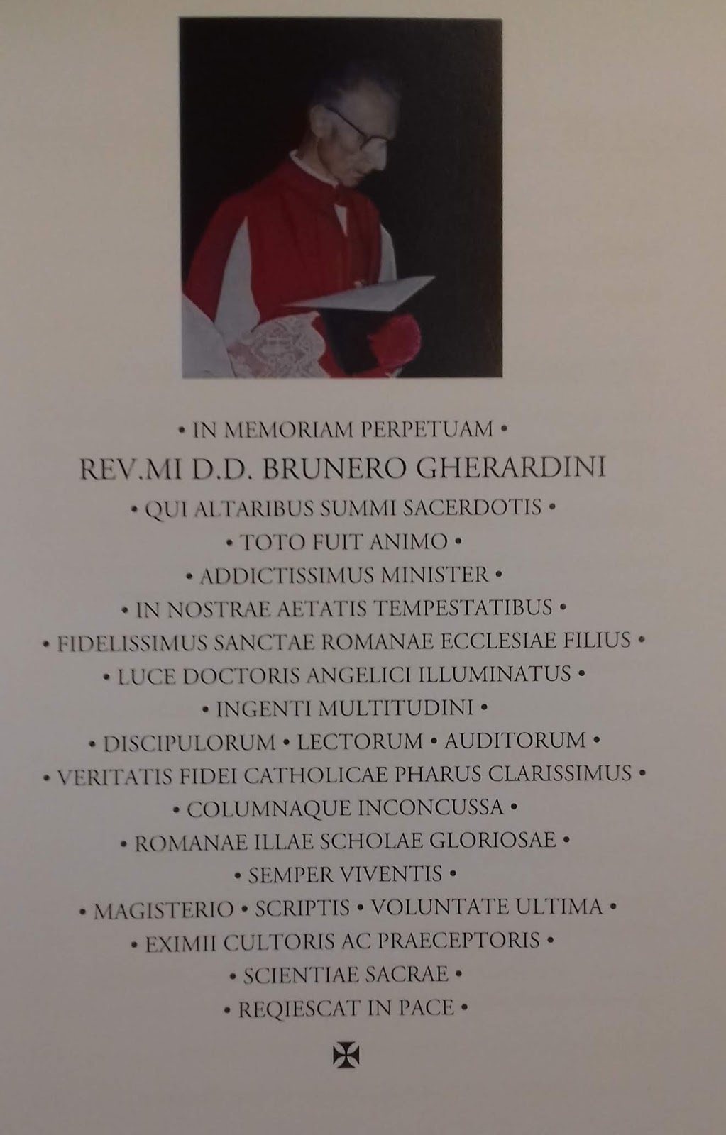 Chiesa e post concilio In memoriam di mons. Brunero Gherardini