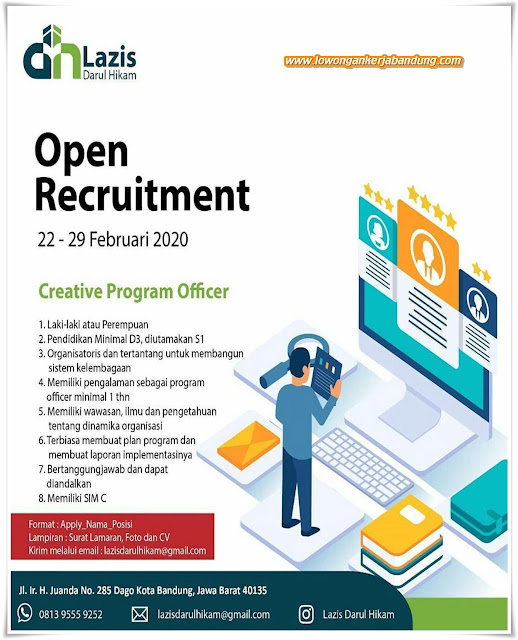 Lowongan Kerja Bandung Creative Program Officer Lazis Darul Hikam