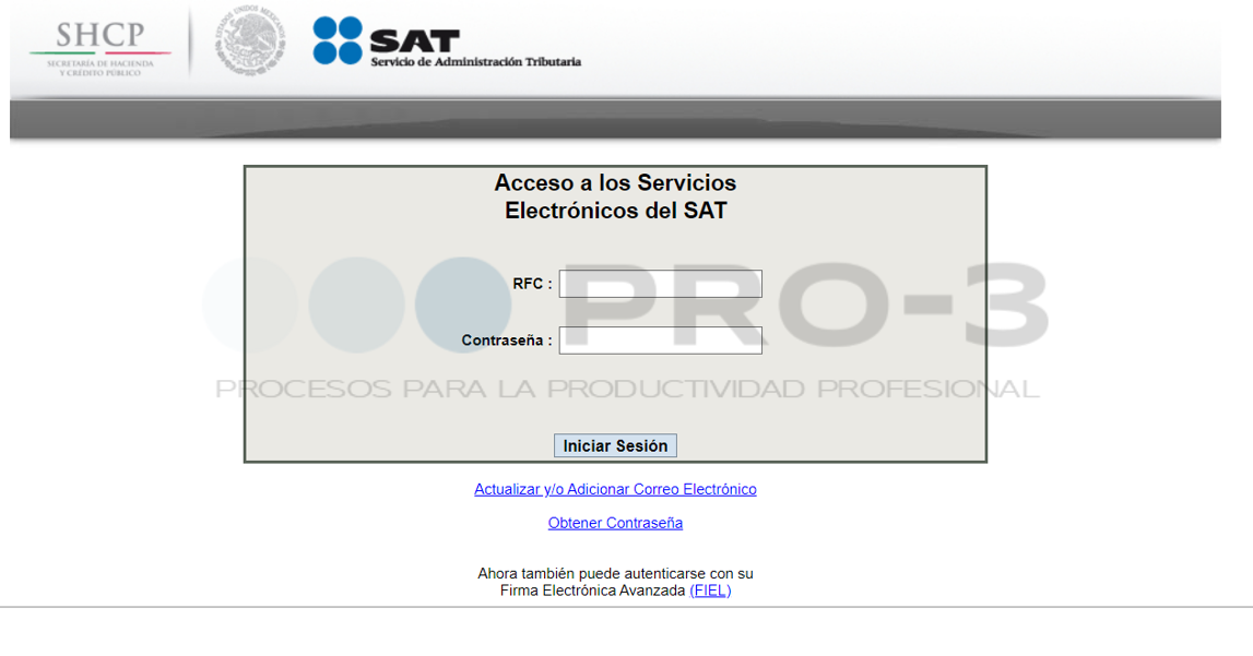 PRO3 ¿Qué es la contraseña digital del SAT? (antes CIEC)