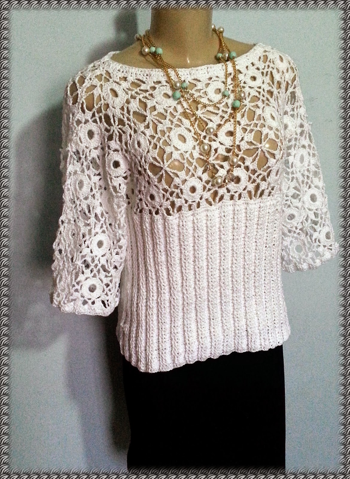 Crochê Chique: BLUSA SQUARE
