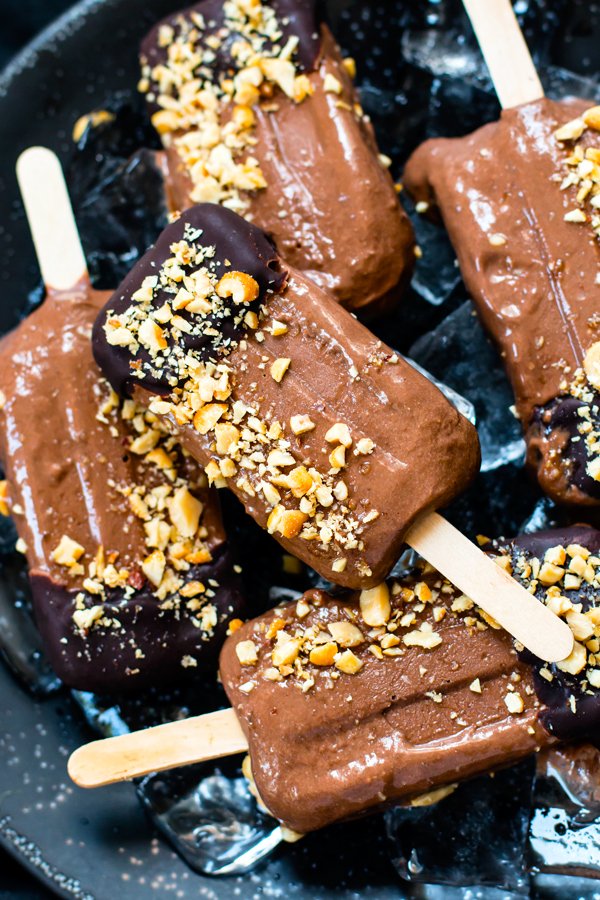 BANANA & PEANUT BUTTER FUDGESICLES WITH COCONUT MILK