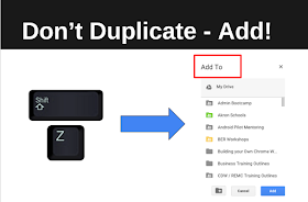 don't duplicate files, add them!