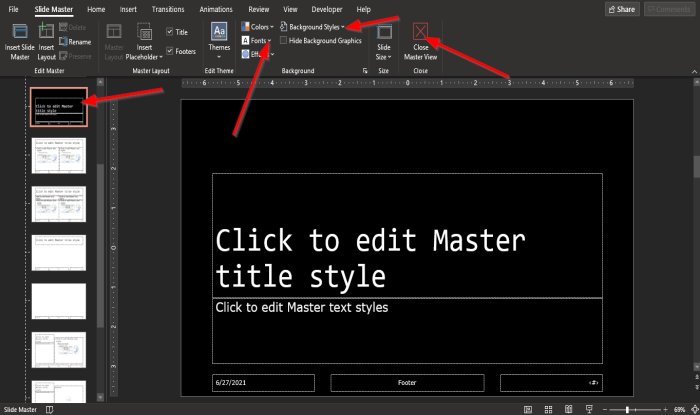 วิธีใช้ Slide Master ใน PowerPoint