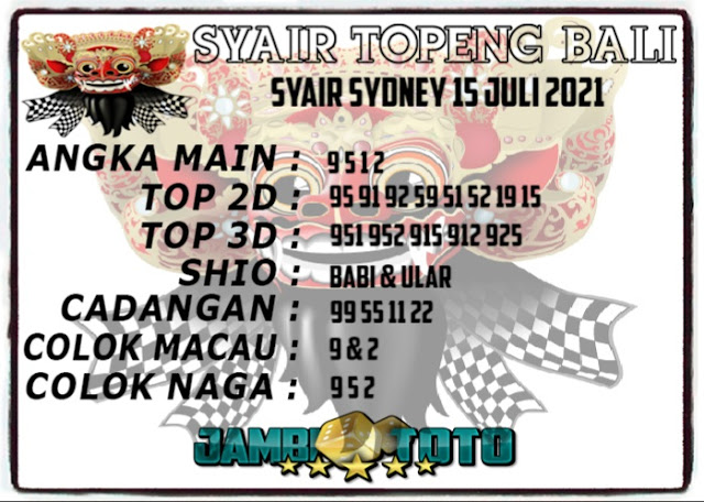 Forum Kode Syair Sydney 15 Juli 2021 Syair Togel