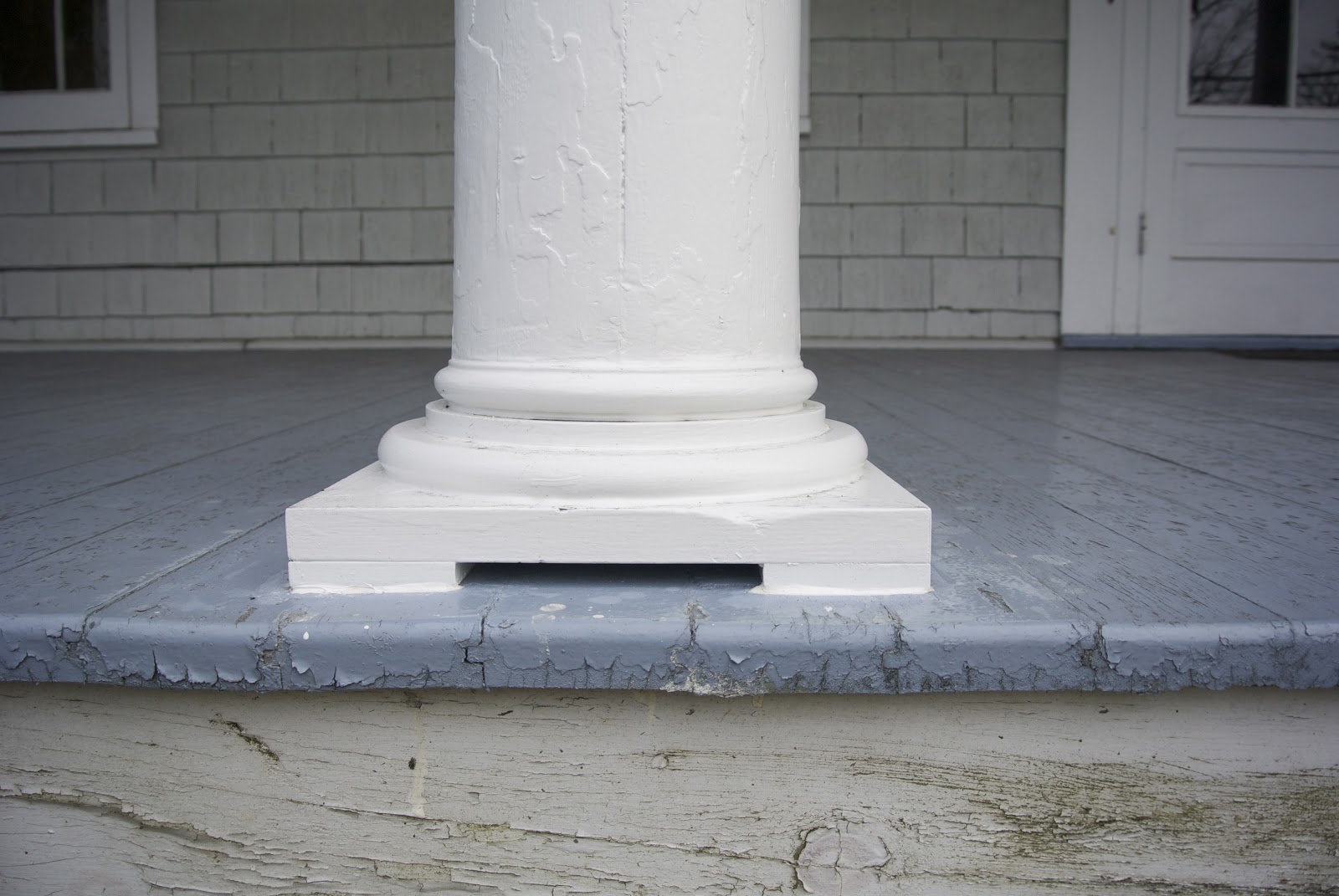 Life at Pugsley Porch Column Bases DONE!!!, that is, 8 Before and After.