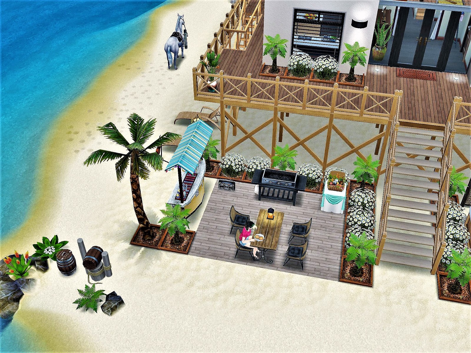 sim house design Sims Freeplay Island Villa 浪漫海岛度假屋