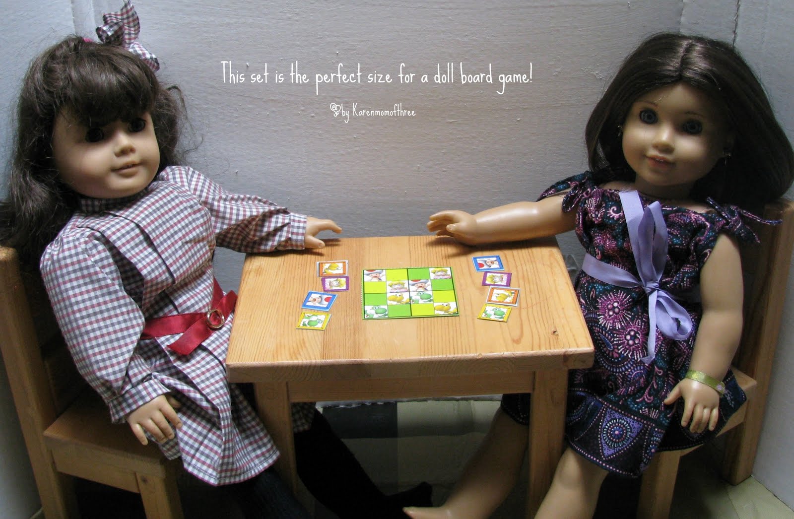 Karen Mom of Three's Craft Blog Make a doll sized board game from a