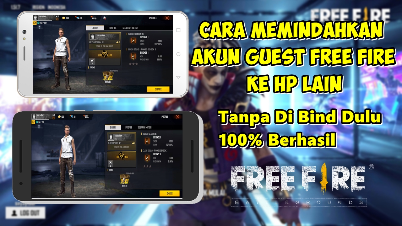 Cara Memindahkan Akun Guest Free Fire Ke HP Lain Rumah