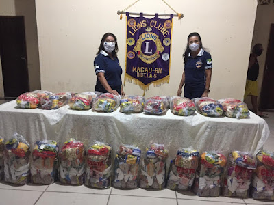 LIONS CLUBE DE MACAU REALIZA DOAÇÃO DE CESTAS BÁSICAS PARA MÚSICOS MACAUENSES