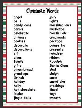 Christmas word games for Kids and Large groups