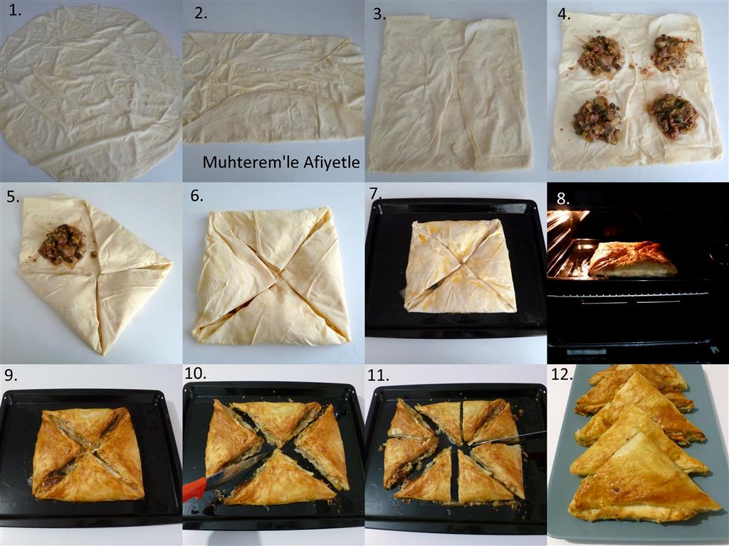 Muhterem�le Afiyetle PATLICANLI ZARF BÖREĞİ