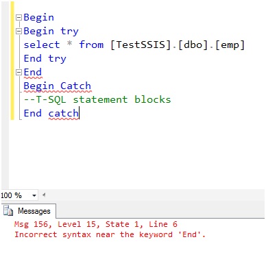 Microsoft Business Intelligence: Error Handling in SQL Server