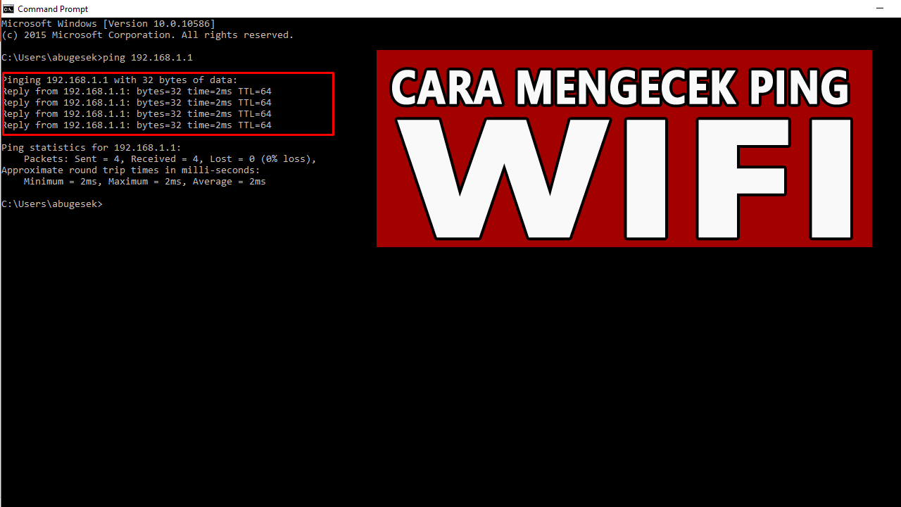Cara Ping CMD Wifi Blog Tutorial
